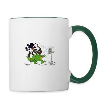 Burned Dragon - Contrasting Mug - white/dark green - Right