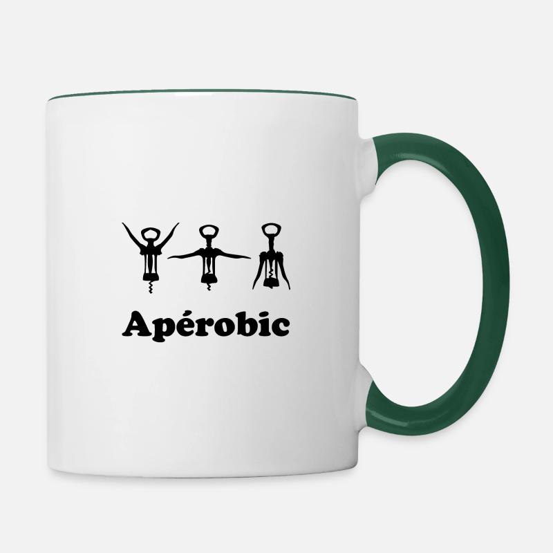 Aperobic - Mug contrasté - blanc/vert foncé