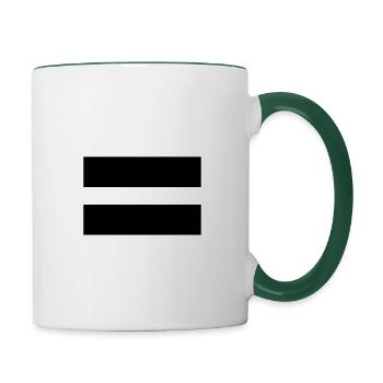 Equality - Tasse zweifarbig - Weiß/Dunkelgrün - Rechts