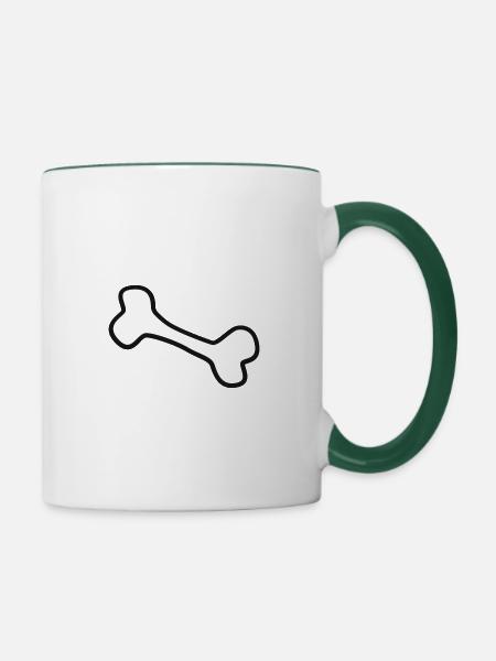 Taxi - bone - Tasse zweifarbig - Weiß/Dunkelgrün