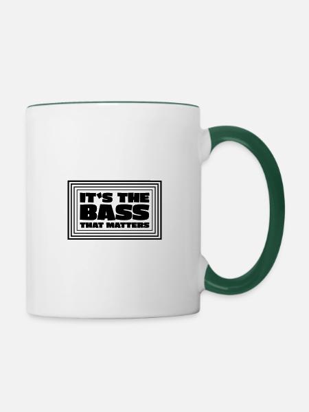 It's the Bass that matters - Tasse zweifarbig - Weiß/Dunkelgrün