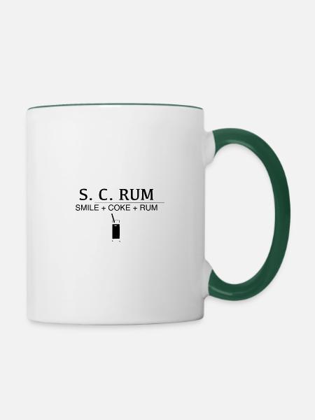 SCRUM RUM - Tasse zweifarbig - Weiß/Dunkelgrün