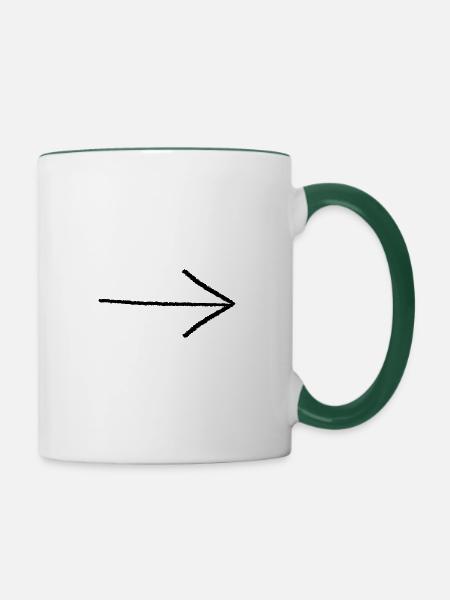 Mirage - arrow - Tasse zweifarbig - Weiß/Dunkelgrün