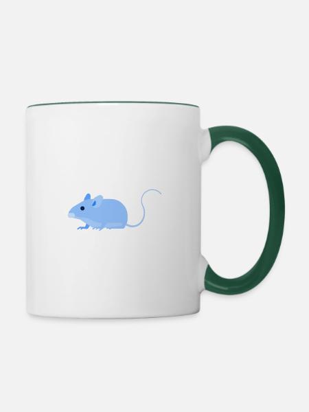 Urban - mouse - Tasse zweifarbig - Weiß/Dunkelgrün