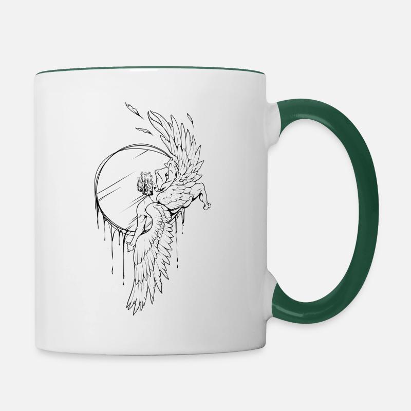 Le cas d’Icare - Mug contrasté - blanc/vert foncé