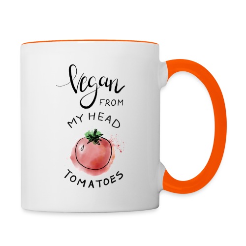 Vegan from my head Tomatoes - Tasse zweifarbig