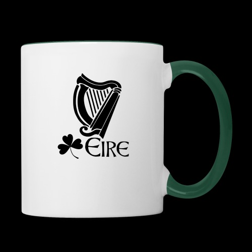 Irish Harp and Shamrock - Contrasting Mug