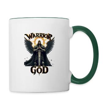 GUERRIER DE DIEU - Chevalier Noir - Mug contrasté - blanc/vert foncé - Droite