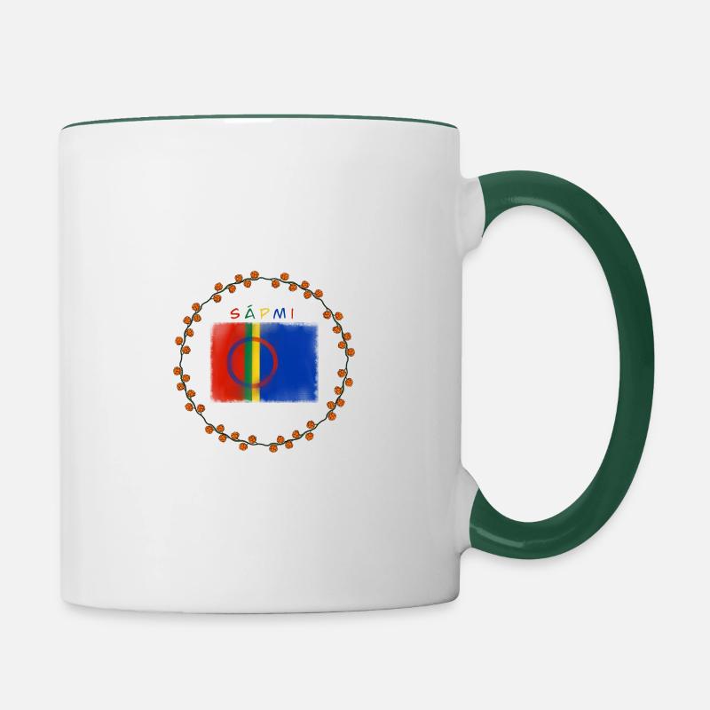 sapmi - Mug contrasté - blanc/vert foncé