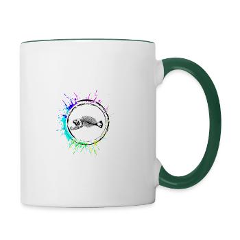Piranha Bone Fish - Contrasting Mug - white/dark green - Right