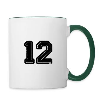 12 - Contrasting Mug - white/dark green - Right
