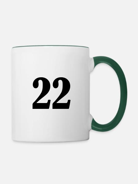 22 - Tasse zweifarbig - Weiß/Dunkelgrün