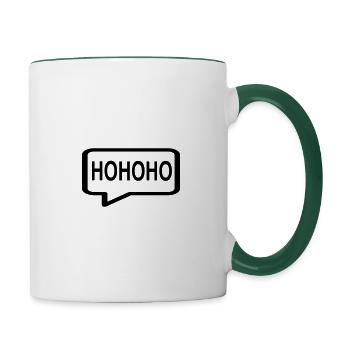 Ho Ho Ho - Mug contrasté - blanc/vert foncé - Droite