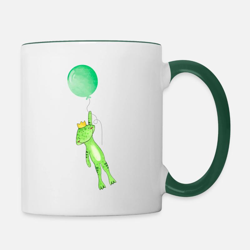 Flying Frog - Mug contrasté - blanc/vert foncé