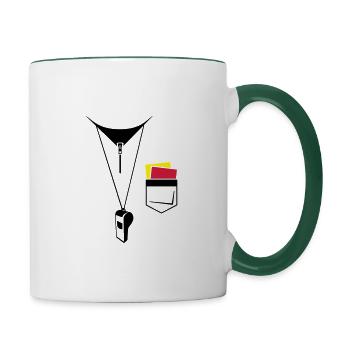 Referee - Football - Map and whistle - Contrasting Mug - white/dark green - Right