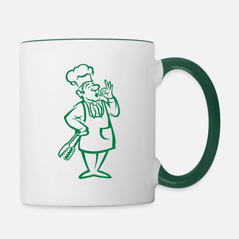 Meilleur Chef - Mug contrasté - blanc/vert foncé