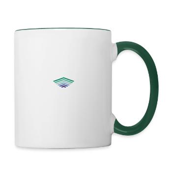 PrideHeroes Gay Flag - Tasse zweifarbig - Weiß/Dunkelgrün - Rechts