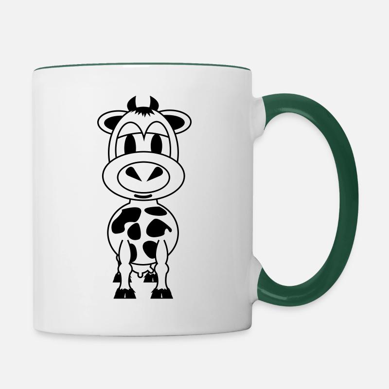 Melle - Mug contrasté - blanc/vert foncé