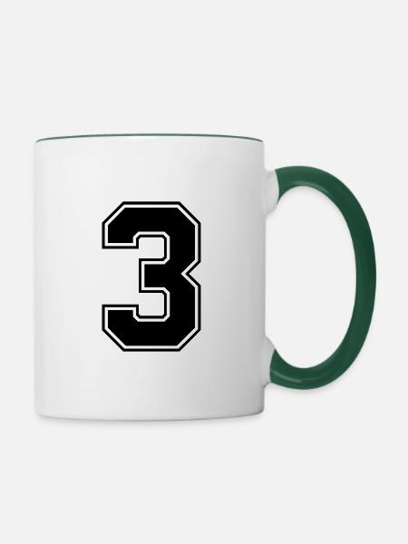3 - Tasse zweifarbig - Weiß/Dunkelgrün