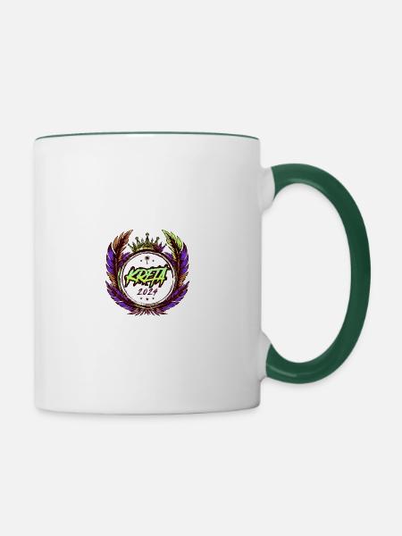 Kreta 2024 Bunt - Tasse zweifarbig - Weiß/Dunkelgrün