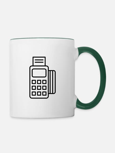EC Gerät - Tasse zweifarbig - Weiß/Dunkelgrün