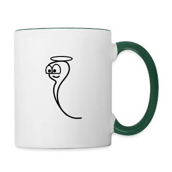Good sperm - Contrasting Mug - white/dark green - Right