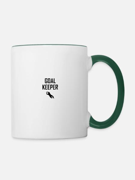 Goalkeeper - Tasse zweifarbig - Weiß/Dunkelgrün
