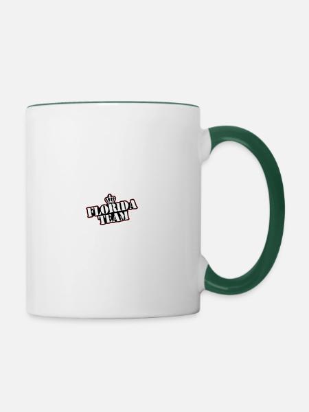 Florida Team - Tasse zweifarbig - Weiß/Dunkelgrün