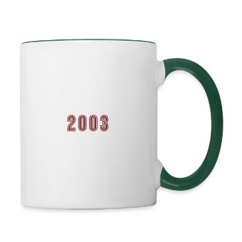 2003 Year Number - Contrasting Mug - white/dark green - Right