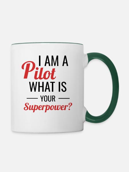 Pilot - Tasse zweifarbig - Weiß/Dunkelgrün