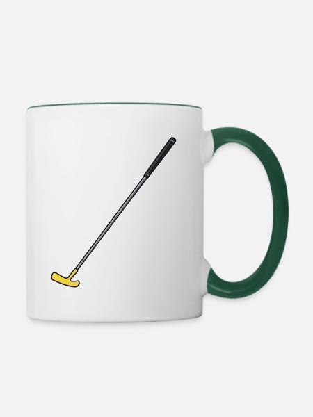 Golf Golfschläger Golfsport - Tasse zweifarbig - Weiß/Dunkelgrün