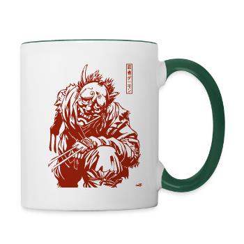 Ninja Demon - Contrasting Mug - white/dark green - Right