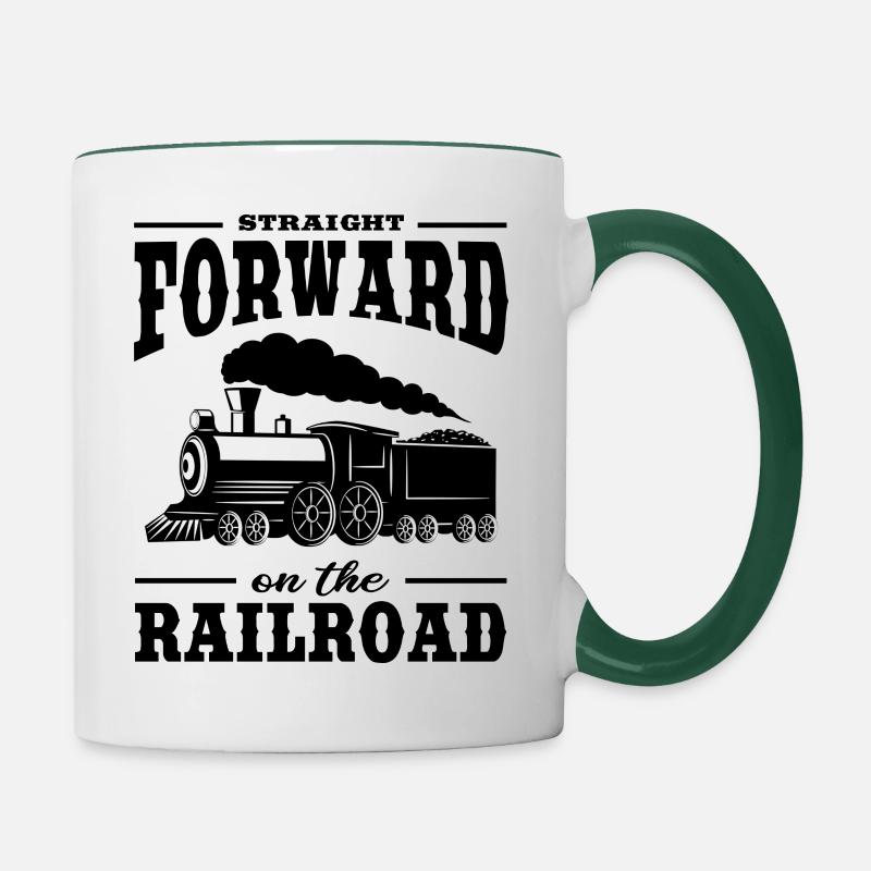 Chemin de fer occidental - Mug contrasté - blanc/vert foncé
