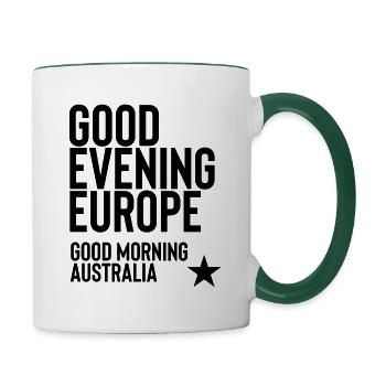 Eurovision Song Contest - Contrasting Mug - white/dark green - Right
