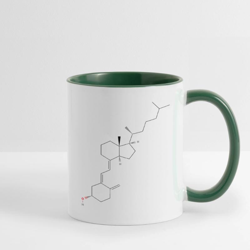 Molécule de vitamine D - Formule structurale colorée Mug contrasté