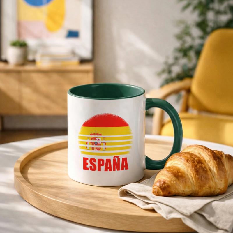 Spanien Spanische Flagge USA Mallorca Madrid Ameri Tasse zweifarbig
