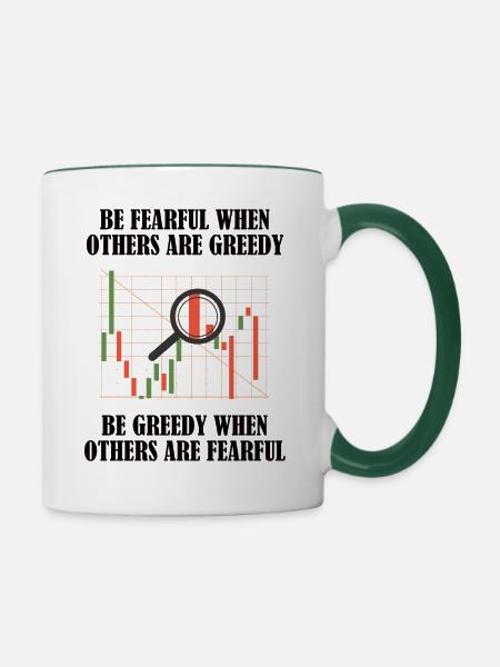 Finanzen - Kryptowährung - Geld Spruch - Tasse zweifarbig - Weiß/Dunkelgrün