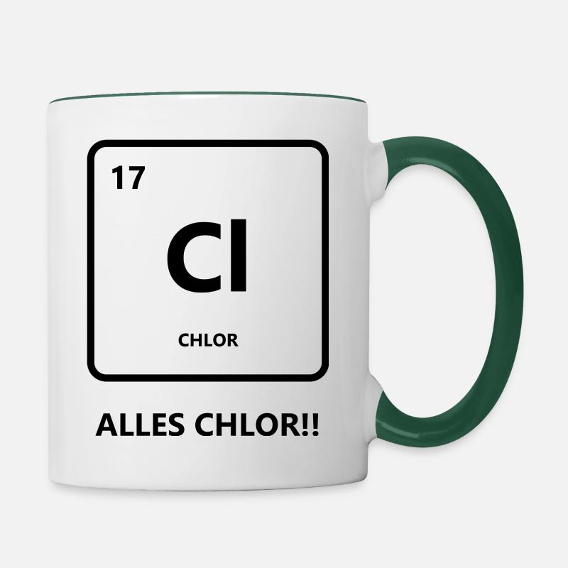 Alles Chlor oder was? - Tasse zweifarbig - Weiß/Dunkelgrün