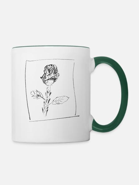 rosenbaum for bright - Tasse zweifarbig - Weiß/Dunkelgrün