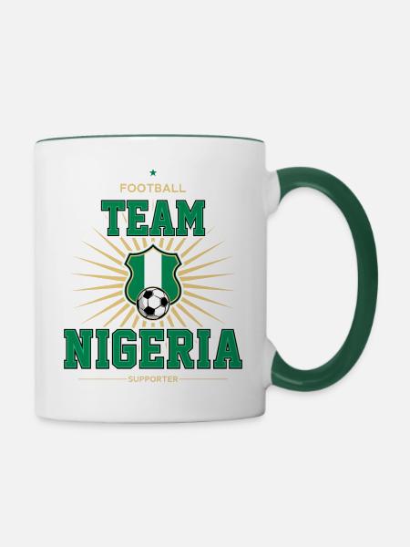 Nigeria - Tasse zweifarbig - Weiß/Dunkelgrün