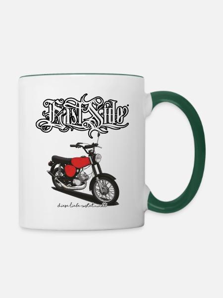 S51 (rot) // Illustration - Tasse zweifarbig - Weiß/Dunkelgrün