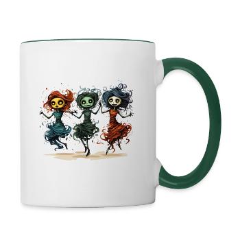 LES GOULES VEULENT JUSTE S’AMUSER - Mug contrasté - blanc/vert foncé - Droite