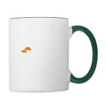 Magische Pilze - Mug contrasté - blanc/vert foncé - Droite