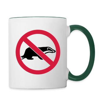 blaireau - Mug contrasté - blanc/vert foncé - Droite