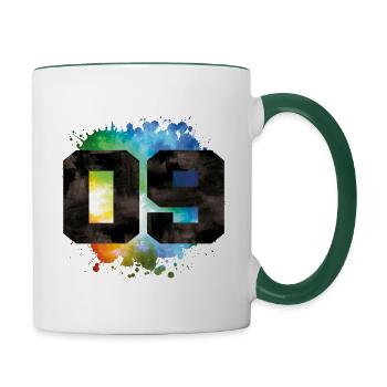 09 Colour number - Contrasting Mug - white/dark green - Right