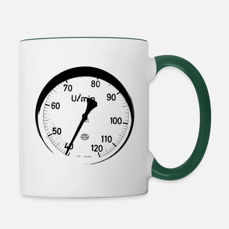 révolutions noires - Mug contrasté - blanc/vert foncé