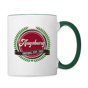 Siegel Augsburg - Original est. 1907 - Tasse zweifarbig - Weiß/Dunkelgrün - Rechts
