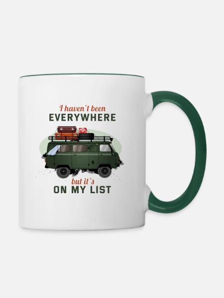 on my list - Tasse zweifarbig - Weiß/Dunkelgrün