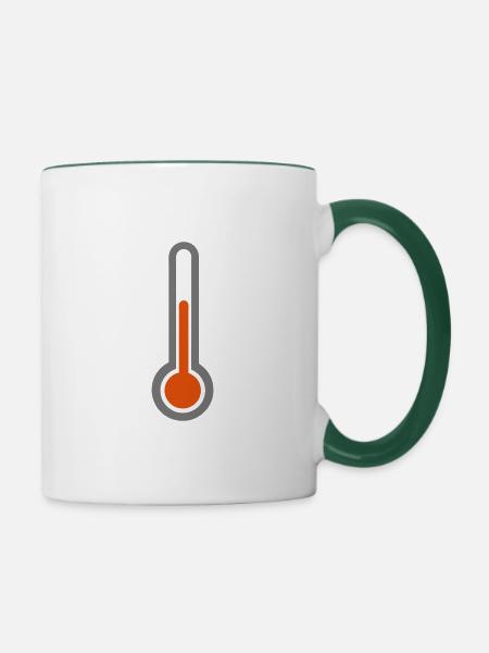 Thermometer 2303 - Tasse zweifarbig - Weiß/Dunkelgrün