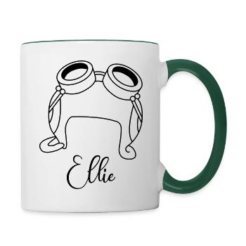 Ellie Up - Pixar - Contrasting Mug - white/dark green - Right